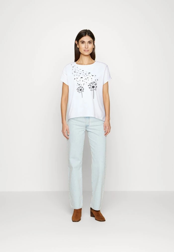 T-Shirt ANNA FIELD Anna Field Print T-shirt Blanche Femme | SBZ-5570919